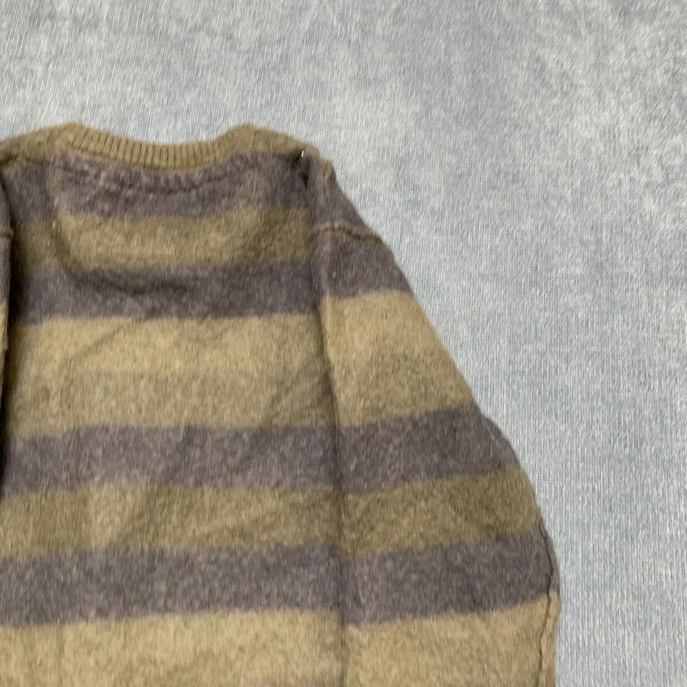 Buffalo David Bitton Cozy Sweater Men Medium Multicolor Striped Lambswool Winter